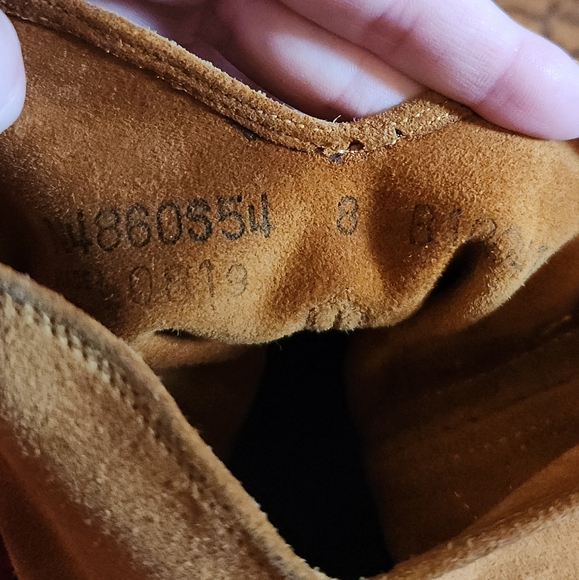 Lucchese Tan Elena Suede Ankle Cowboy Boots - Picture 13 of 14